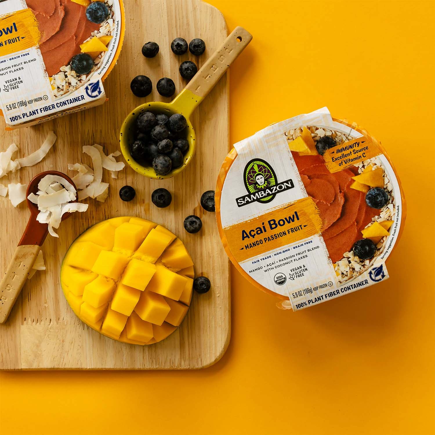 Mango Passion Fruit Frozen Açaí Bowl - Image 4